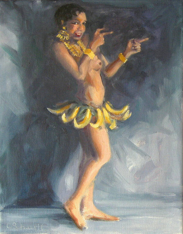 Vintage Poster featuring the painting Infamous Banana Skirt by Connie Schaertl