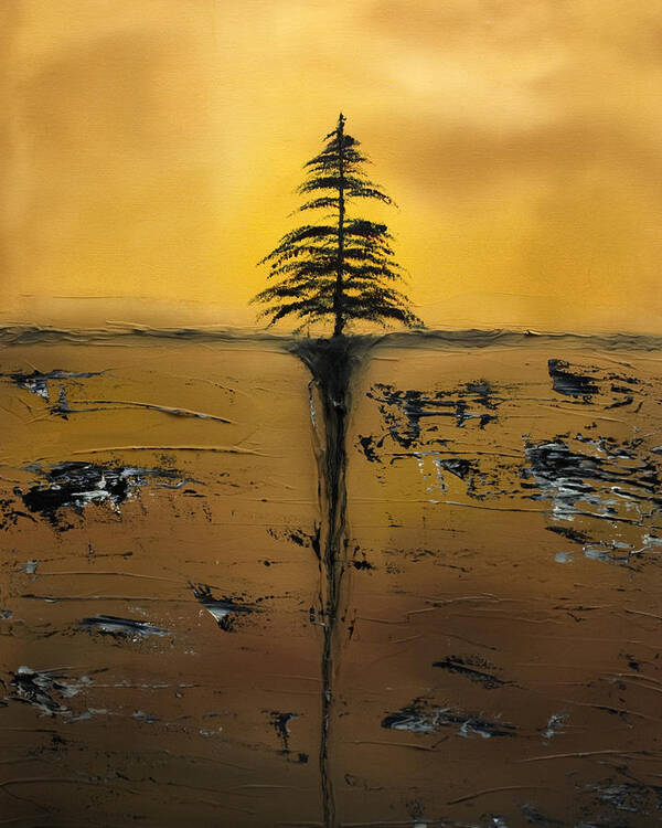 Tree Poster featuring the painting Isolation by Rob Tullis