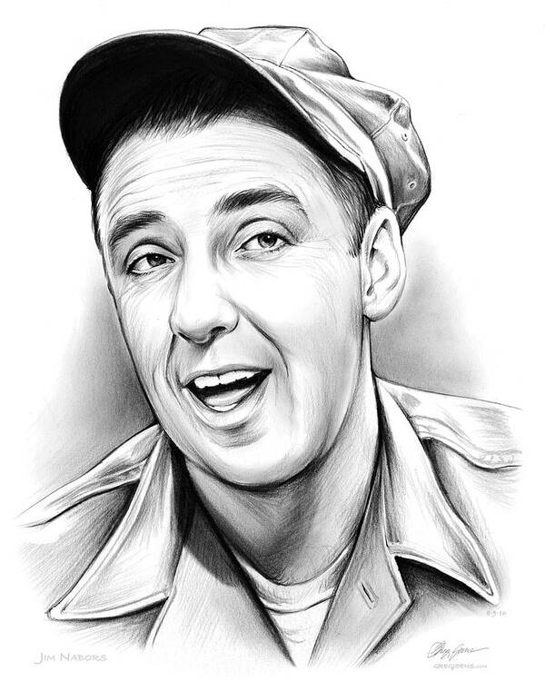 Jim Nabors Poster featuring the drawing Jim Nabors by Greg Joens