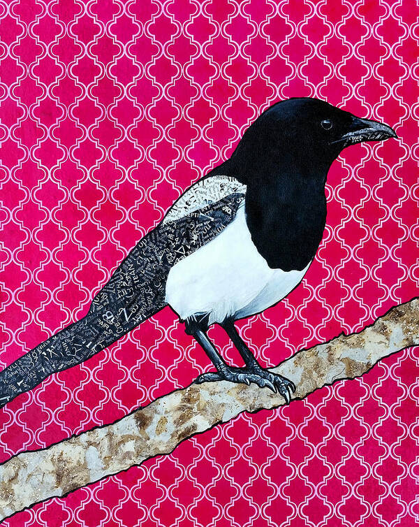 Magpie Poster featuring the painting Jordan by Jacqueline Bevan