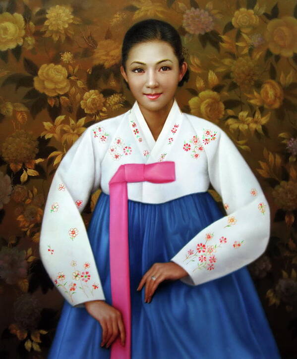 Woman Poster featuring the painting Korea belle 6 by Yoo Choong Yeul