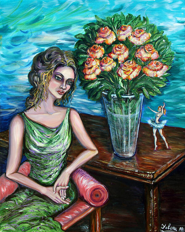 Ballerina Poster featuring the painting Lady Ballerina by Yelena Rubin