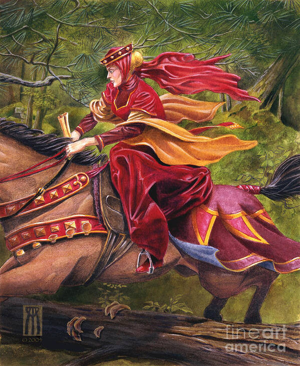 Camelot Poster featuring the painting Lady Lunete by Melissa A Benson