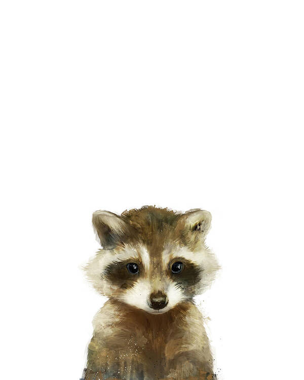 #faatoppicks Poster featuring the painting Little Raccoon by Amy Hamilton