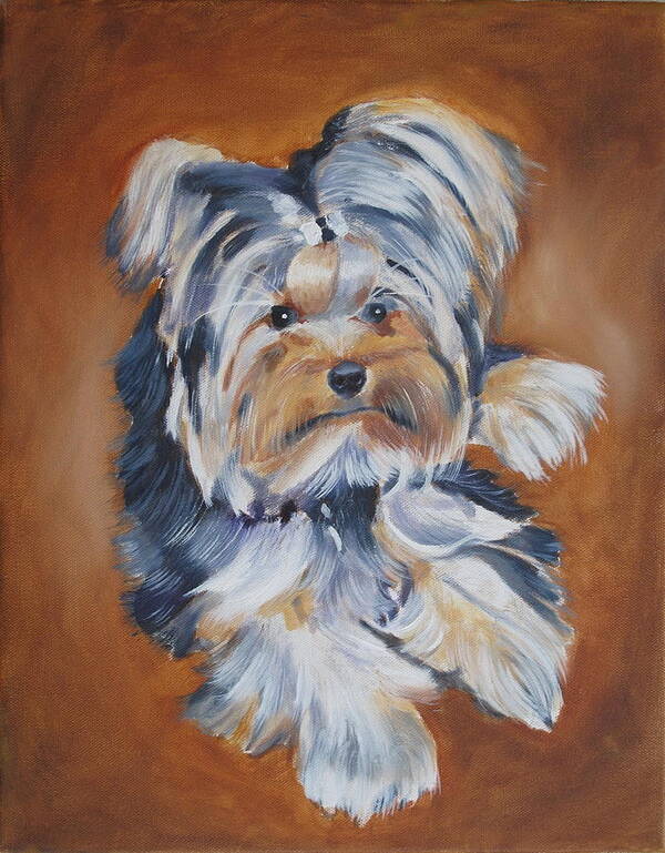 Pets Poster featuring the painting Little Zoey by Kathie Camara