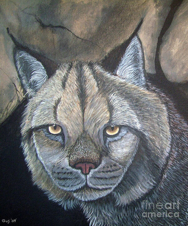 Lynx Poster featuring the painting Lynx by Nick Gustafson