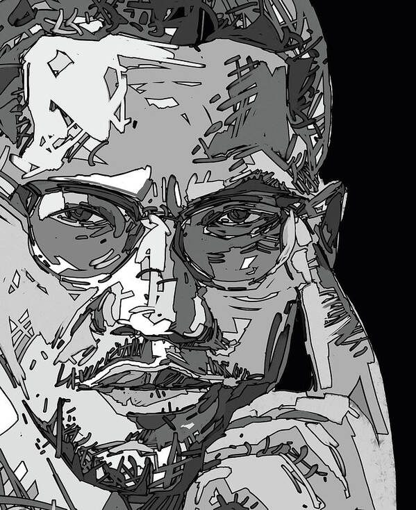 Malcolm Poster featuring the digital art Malcolm X by Bekim M