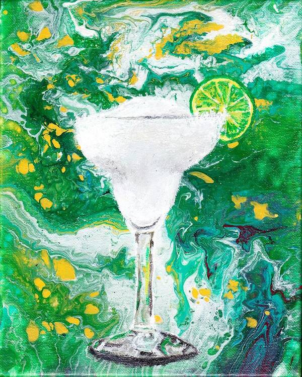 Drink Poster featuring the painting Margarita by Stormy Miller