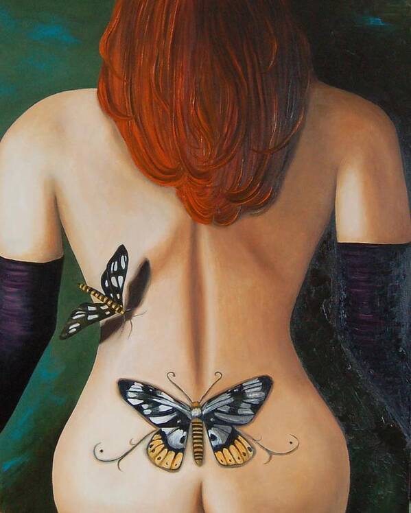 Nude Poster featuring the painting Mating Season by Leah Saulnier The Painting Maniac