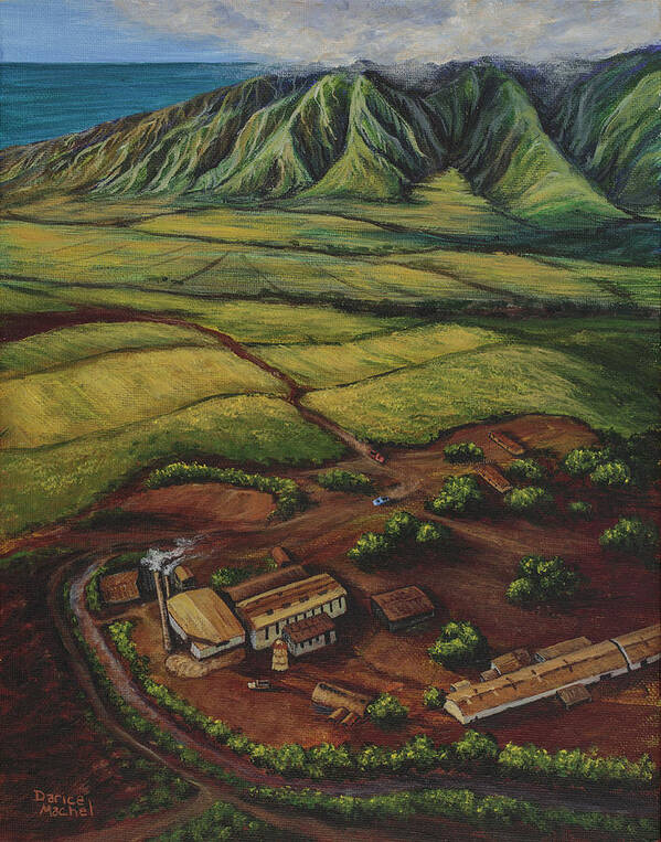 Darice Poster featuring the painting Maui Sugar Mill by Darice Machel McGuire