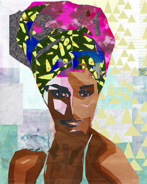 Collage Poster featuring the mixed media Confidence by Claudia Schoen