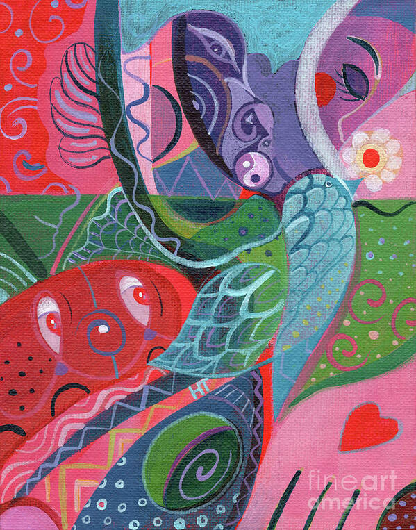 Love Poster featuring the painting More Love by Helena Tiainen