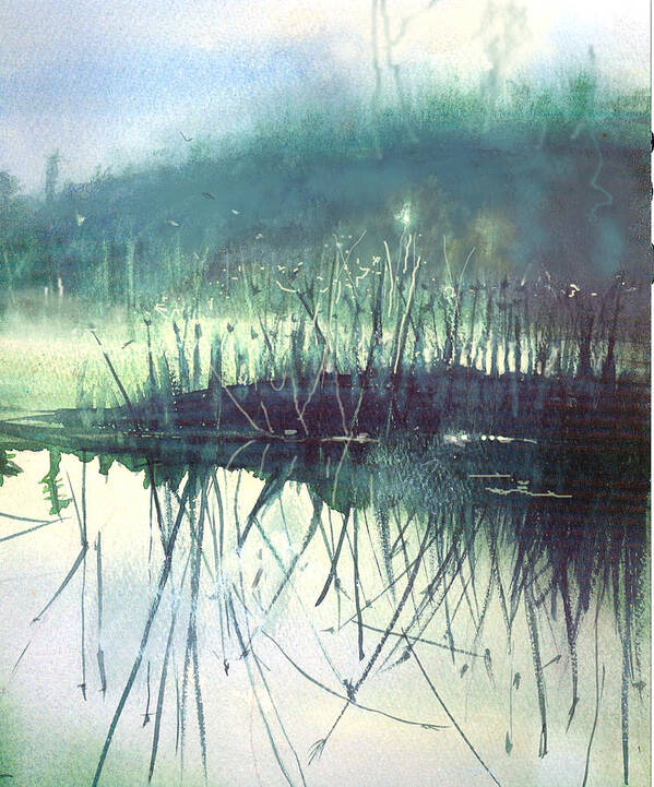 Marsh Poster featuring the painting Morning Marsh by Gertrude Palmer