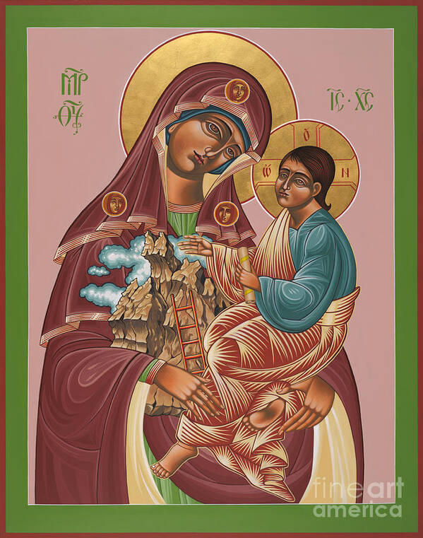 Mother Of God Poster featuring the painting Mother of God Stone Broke Loose From the Mountain 160 by William Hart McNichols
