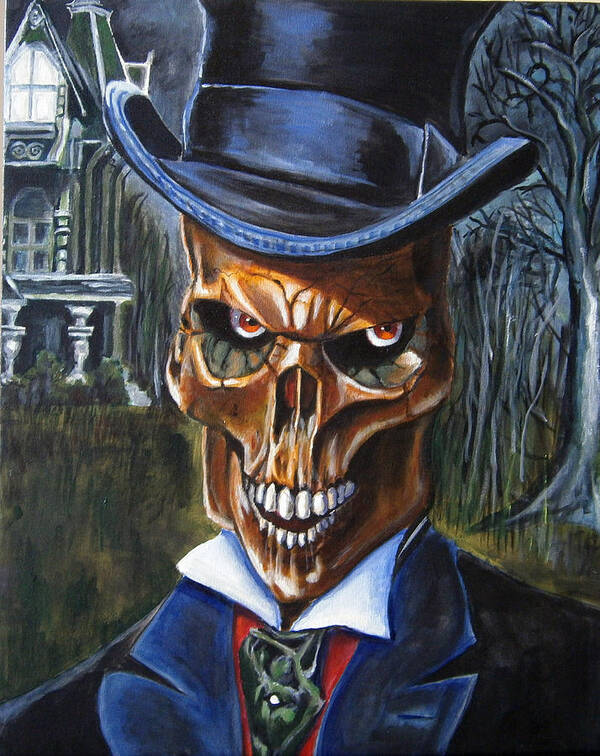 Skull Poster featuring the painting Mr. Styx by Chris Benice