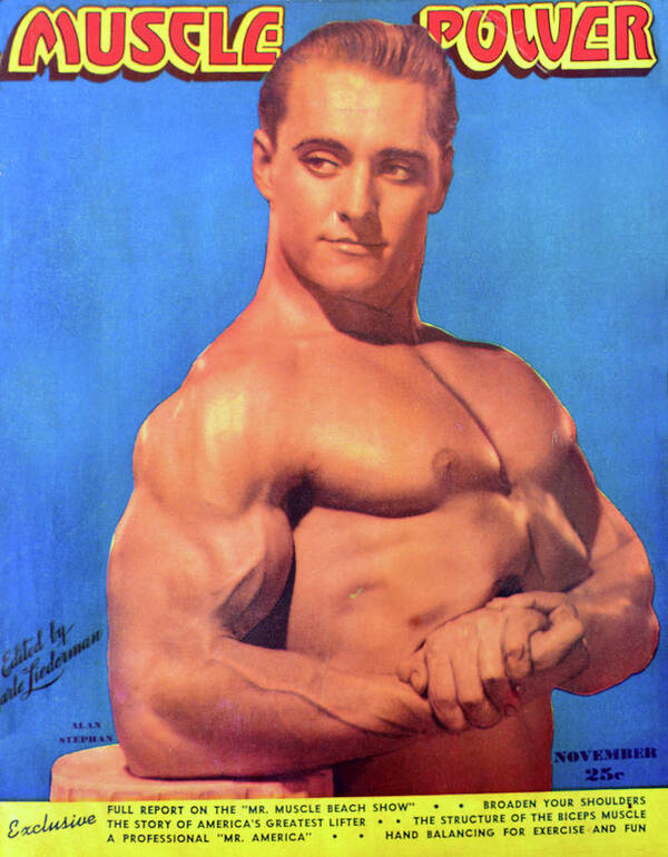 Muscle Power Magazine November 1947 Poster featuring the photograph Muscle Power mag Nov 1947 by David Lee Thompson