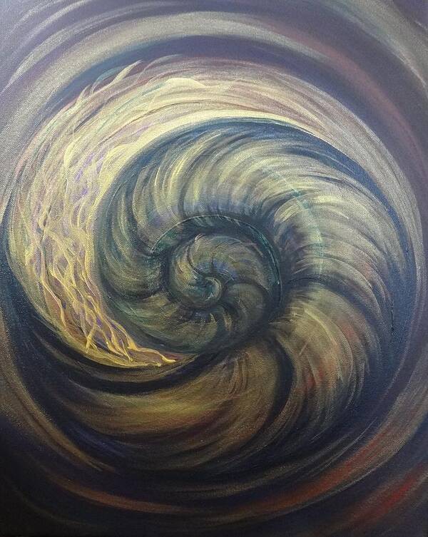 Nautilus Poster featuring the painting Nautilus Spiral by Michelle Pier
