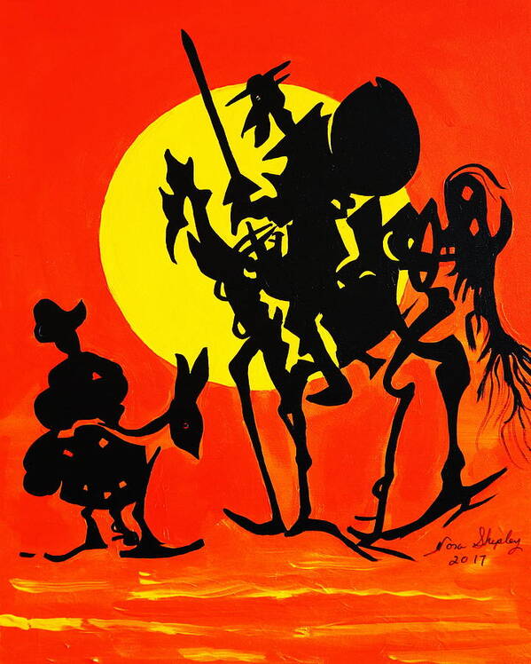 New Don Quixote Poster featuring the painting New Don Quixote by Nora Shepley
