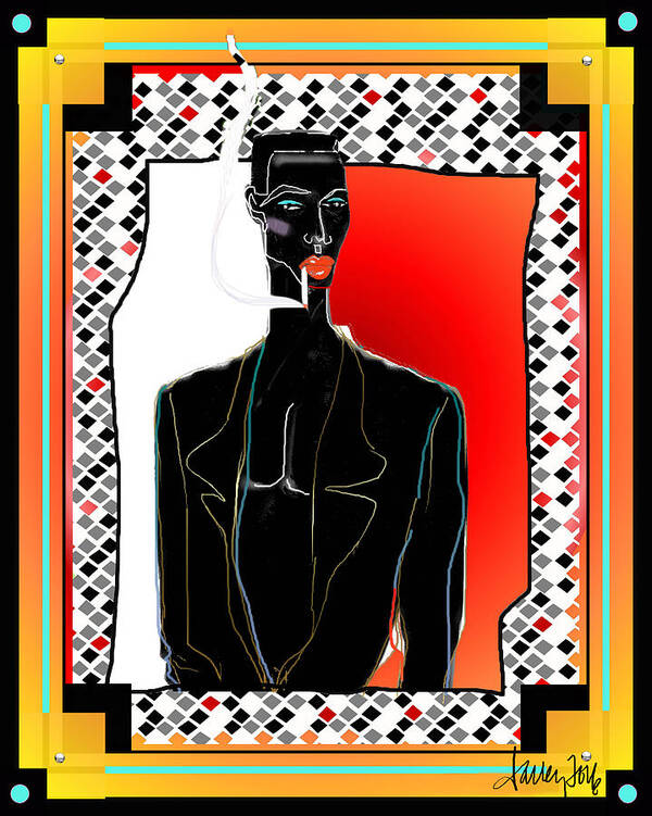 Cool Poster featuring the digital art Amazing Grace Jones by Larry Talley