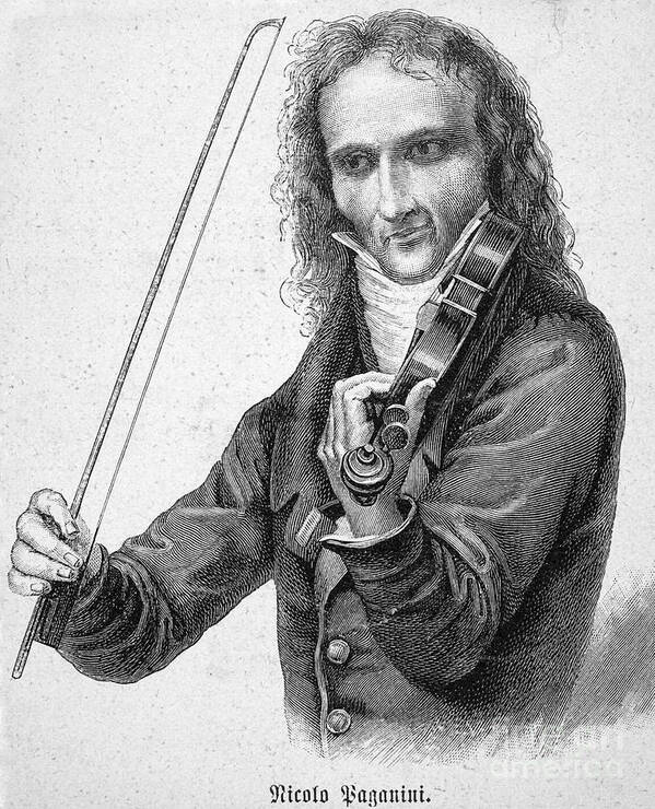 19th Century Poster featuring the drawing Nicolo Paganini by Granger