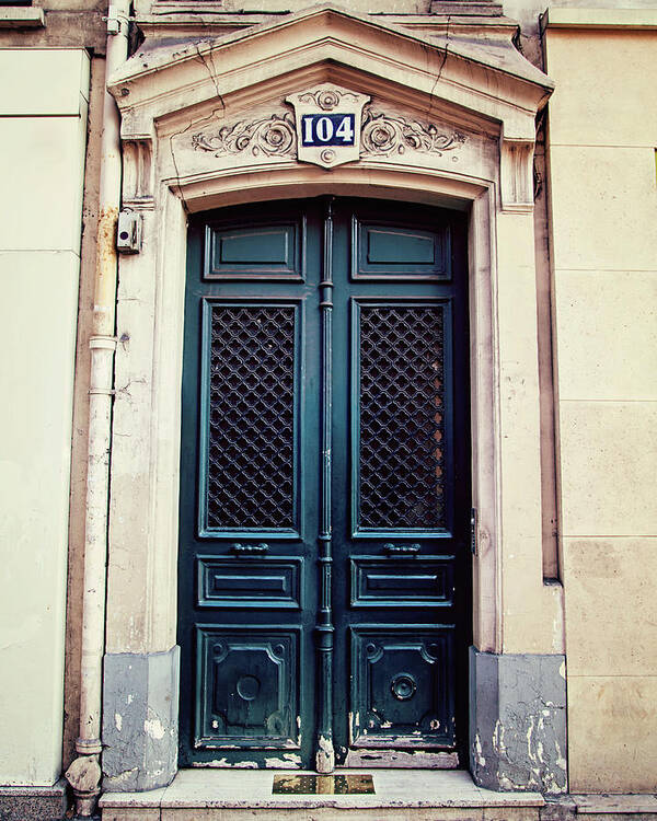 Paris Photography Poster featuring the photograph No. 104 - Paris Doors by Melanie Alexandra Price