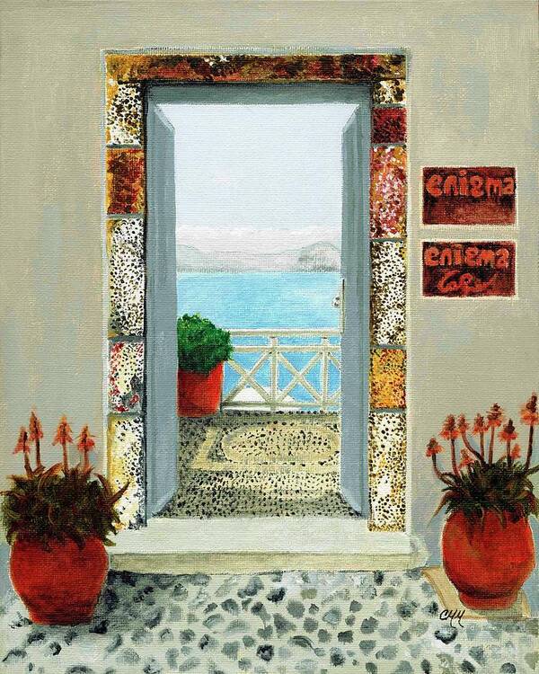 Door Poster featuring the painting Olia Street by Carol McCarty