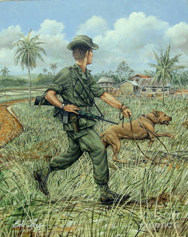 Combat Art Poster featuring the painting On Track by Bob George