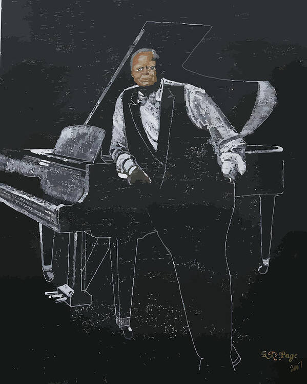 Jazz Poster featuring the painting Oscar Peterson by Richard Le Page