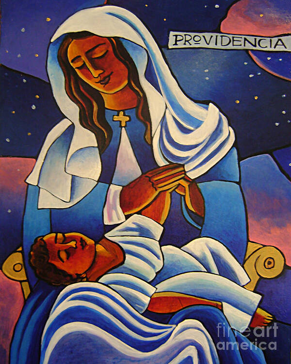 Our Lady Of The Divine Providence Poster featuring the painting Our Lady of the Divine Providence - MMOLD by Br Mickey McGrath OSFS