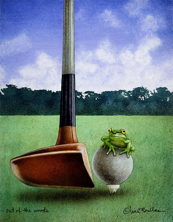 Golf Poster featuring the painting Out of the woods... by Will Bullas