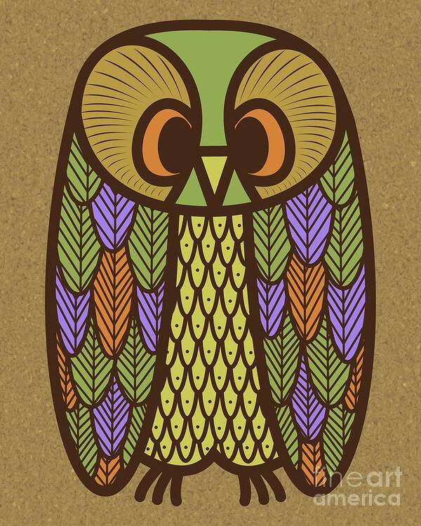 Owl Poster featuring the digital art Owl 2 by Donna Mibus