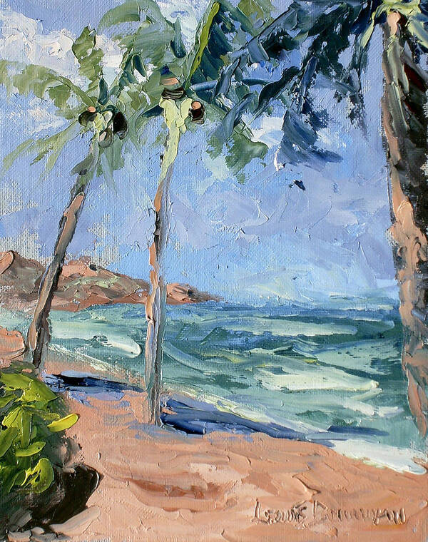 Seascape Poster featuring the painting Paradise II by Lewis Bowman