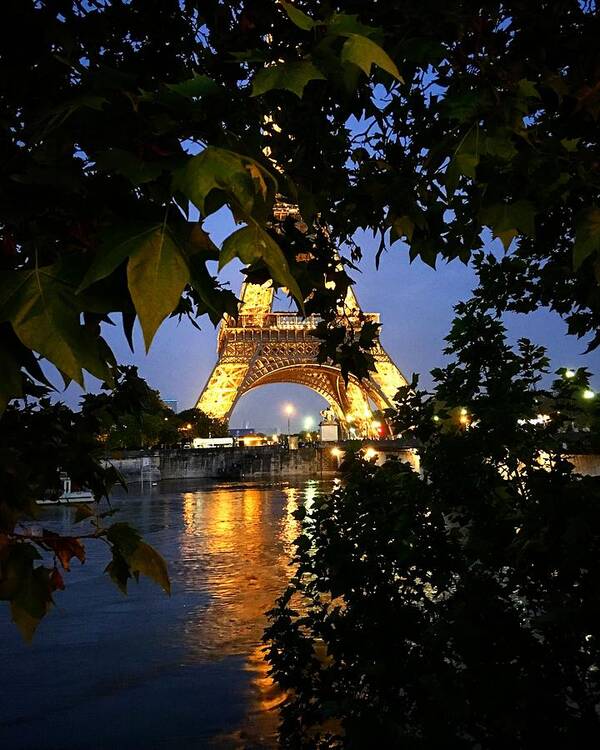 Landscapes Poster featuring the photograph Paris by Night by Nancy Ann Healy