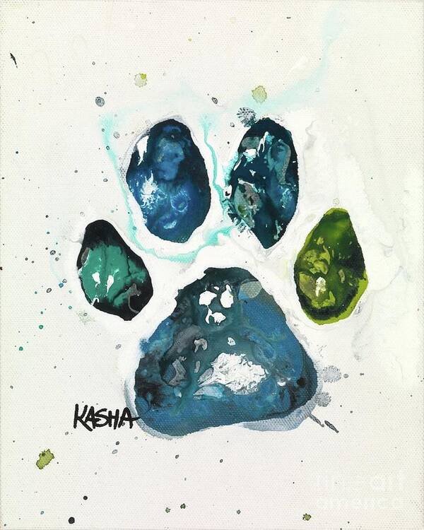 Paw Poster featuring the painting Paw Print by Kasha Ritter