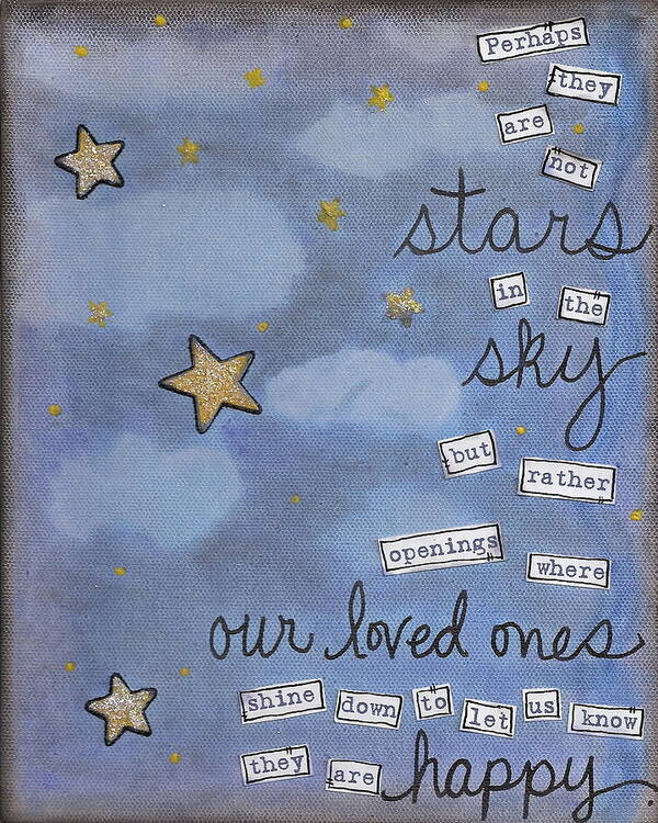 Mixed Media Poster featuring the painting Perhaps they are not stars by Monica Martin