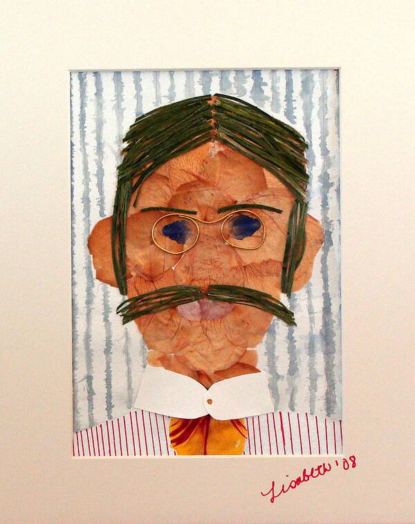 Man Poster featuring the mixed media Phinneas by Lisabeth Billingsley