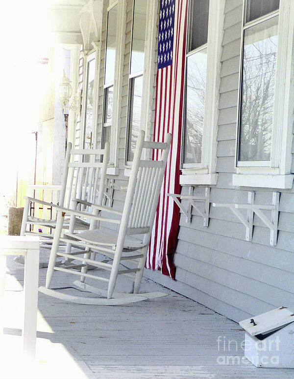 Porch Poster featuring the photograph Porch in July by Dianne Morgado