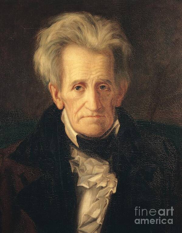 Portrait Of Andrew Jackson (oil On Canvas) By George Peter Alexander Healy (1808-94) Poster featuring the painting Portrait of Andrew Jackson by George Peter Alexander Healy