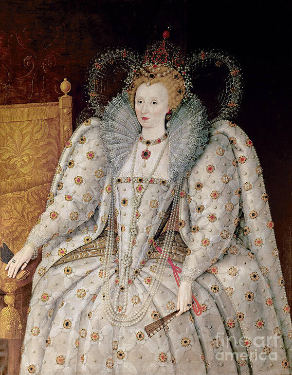 Queen Poster featuring the painting Queen Elizabeth I of England and Ireland by Anonymous