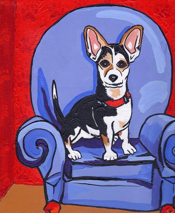 Dog Poster featuring the painting Queen Lucy by Laura Brightwood