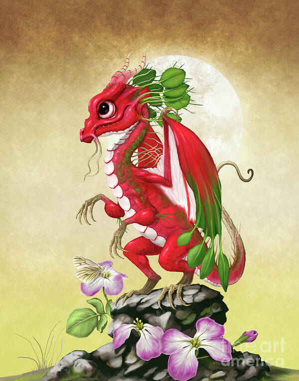 Radish Poster featuring the digital art Radish Dragon by Stanley Morrison