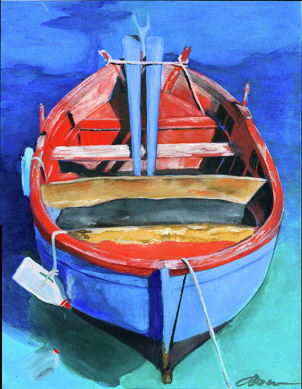 Boat Poster featuring the painting Ready by Debbie Brown