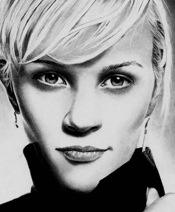 Reese Witherspoon Poster featuring the drawing Reese Witherspoon by Rick Fortson