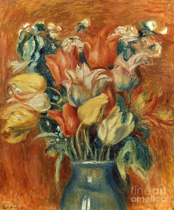 20th Century Poster featuring the painting Bouquet Of Tulips by Renoir