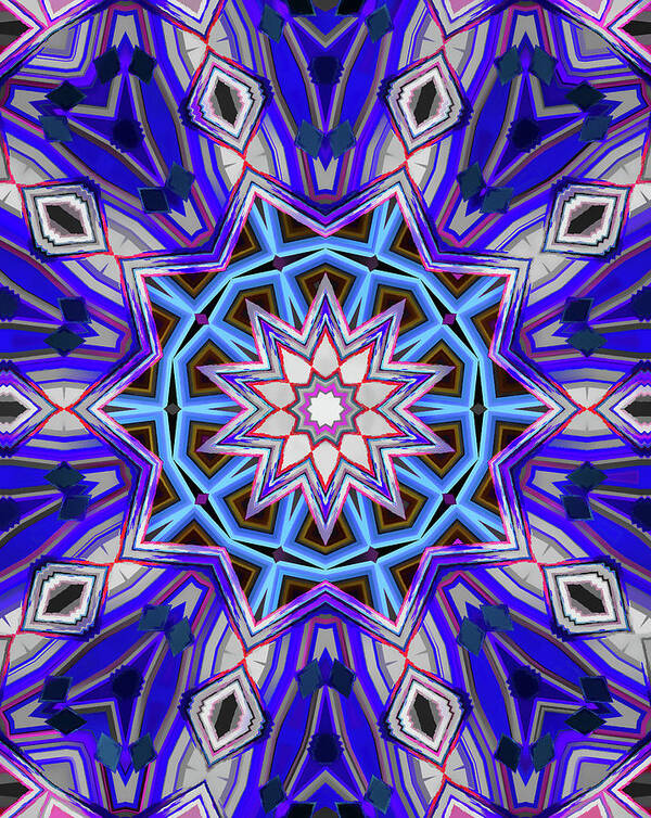 Mandala Art Poster featuring the painting Rights by Jeelan Clark