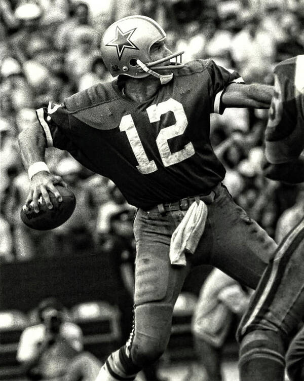 Roger Staubach Poster featuring the photograph Roger Staubach by Doc Braham