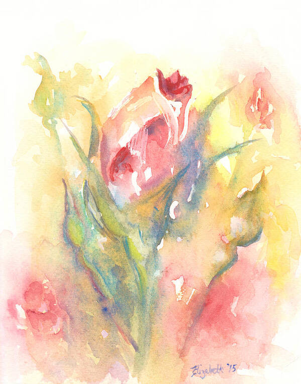 Roses Poster featuring the painting Rose Garden One by Elizabeth Lock