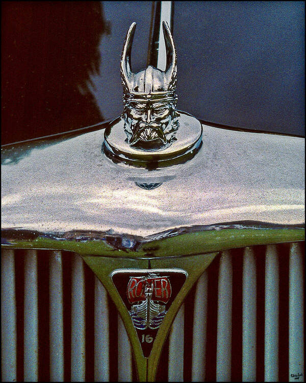 Vintage Poster featuring the photograph Rover Radiator and Hood Ornament by Chris Lord