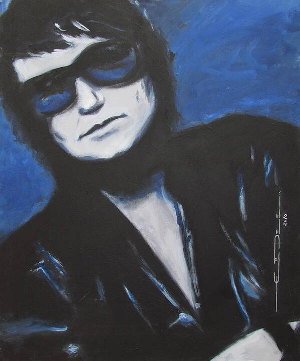 Celebrity Portrait Poster featuring the painting Roy Orbison In Beautiful Dreams - Forever by Eric Dee