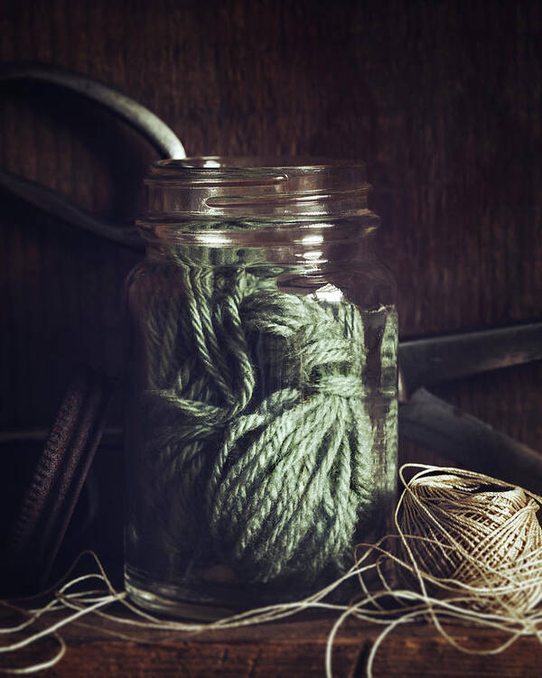 Jar Poster featuring the photograph Rustic Green by Amy Weiss